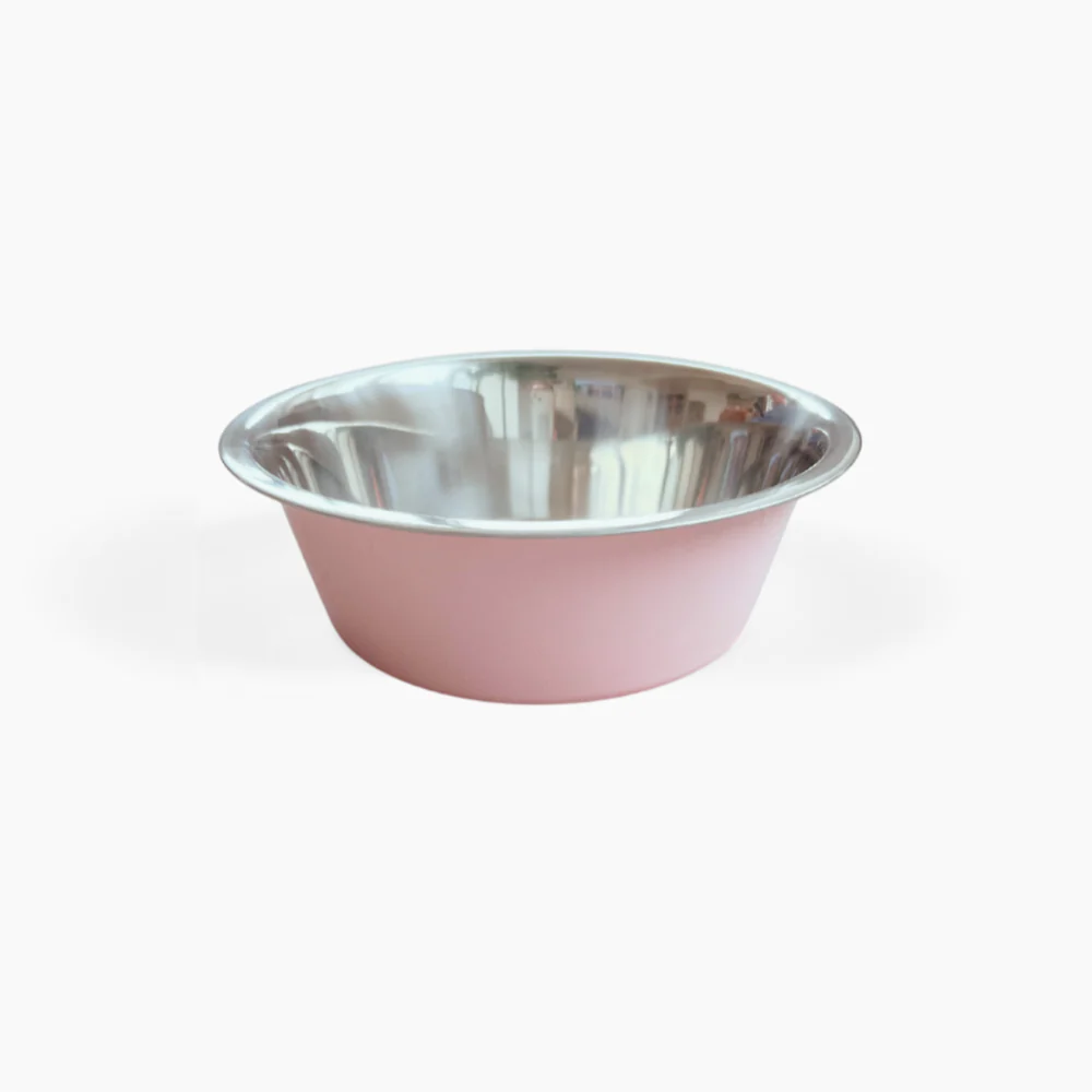 2 Tone Pink Metal Bowl Set - Image 4