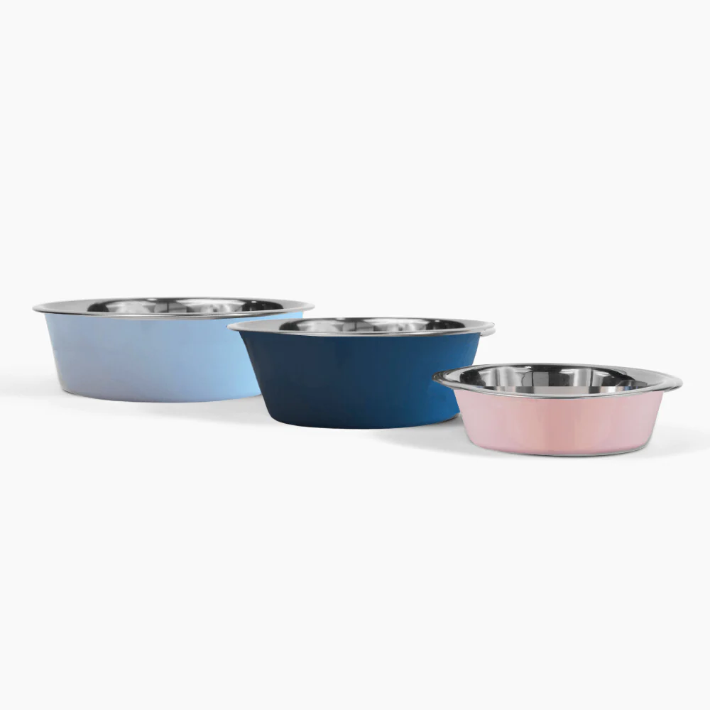 2 Tone Light Blue Metal Bowl Set - Image 8