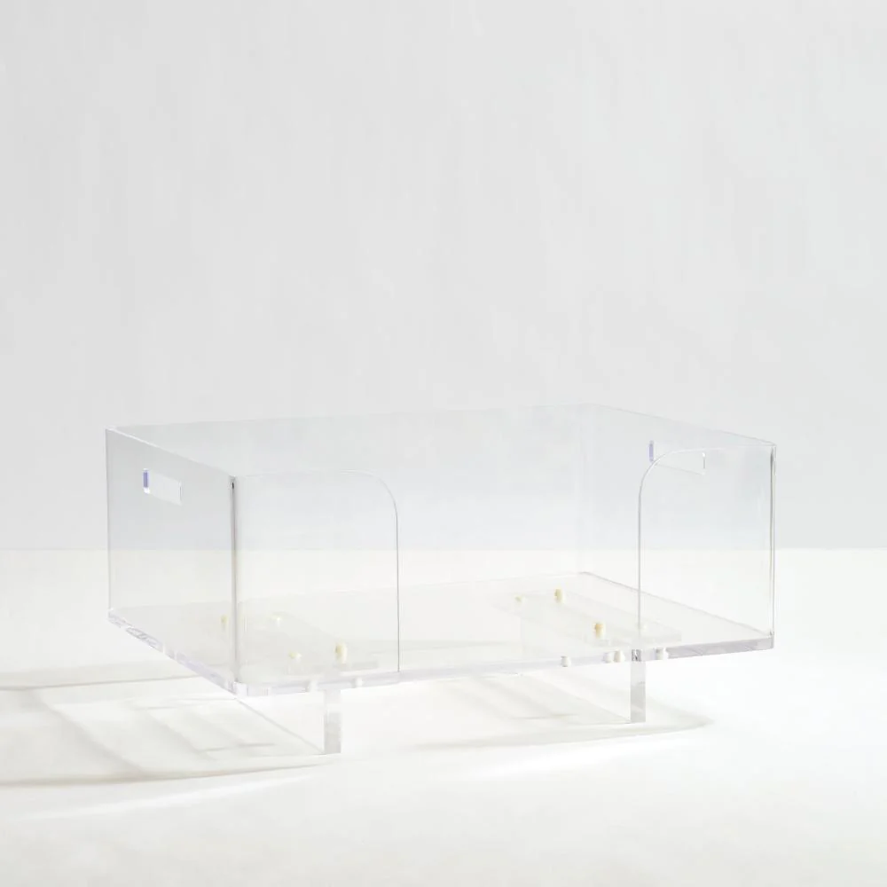 Clear Rectangular Lucite Dog Bed - Image 3
