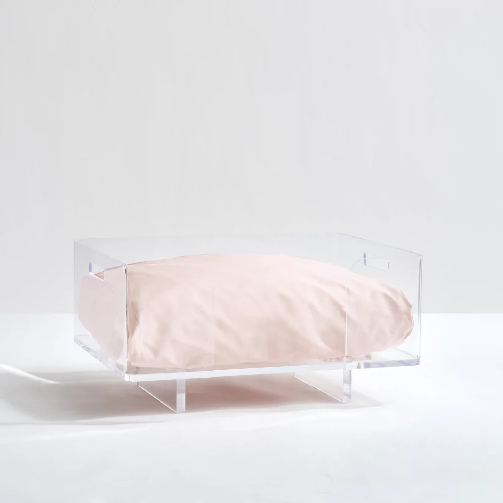 Clear Rectangular Lucite Dog Bed - Image 7