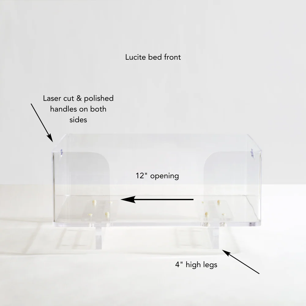Clear Rectangular Lucite Dog Bed - Image 8