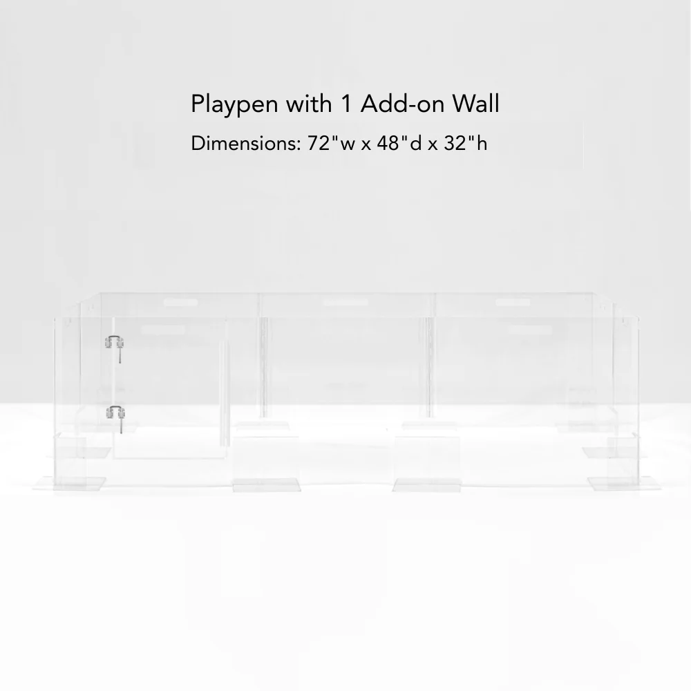 Clear Pet Playpen, 32" High with Door - Image 10