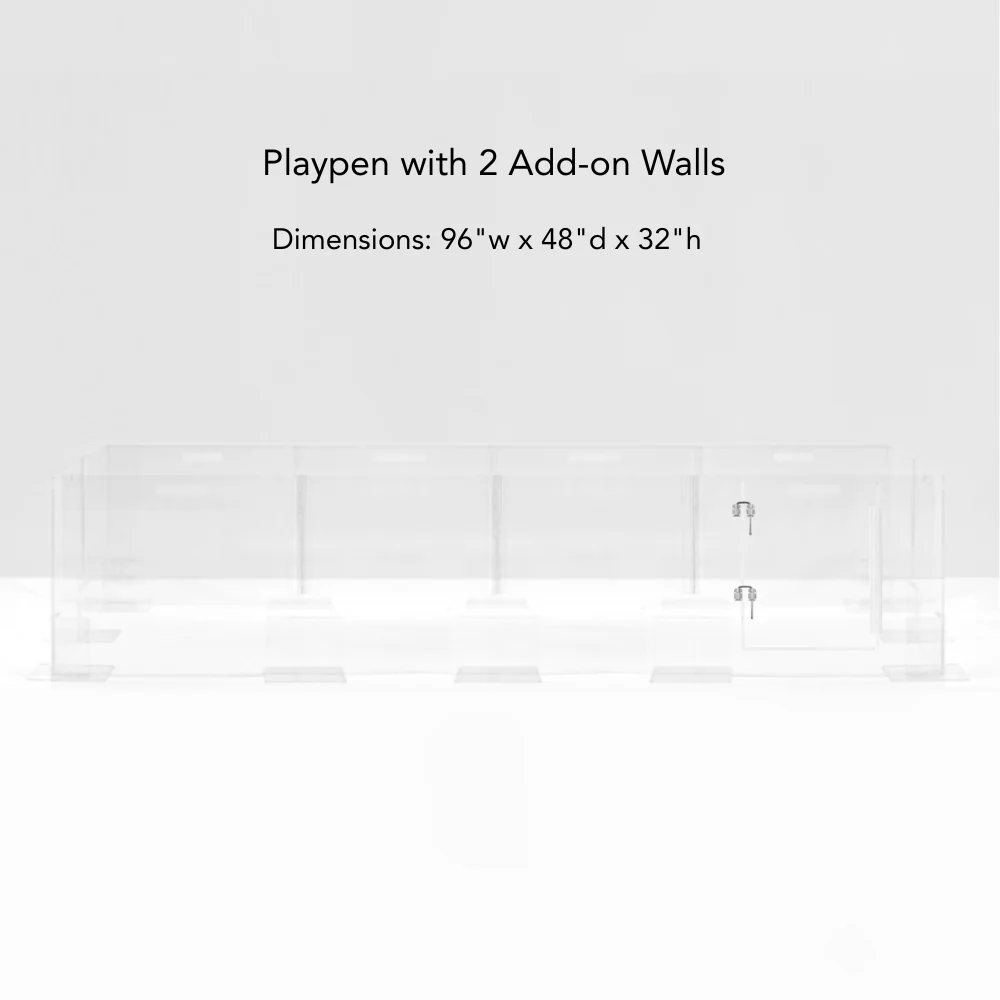 Clear Pet Playpen, 32" High with Door - Image 13