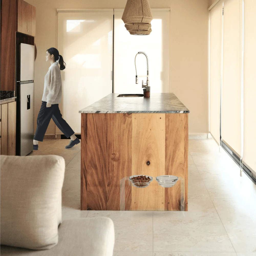 Tall Glass Bowl Feeder - Image 4