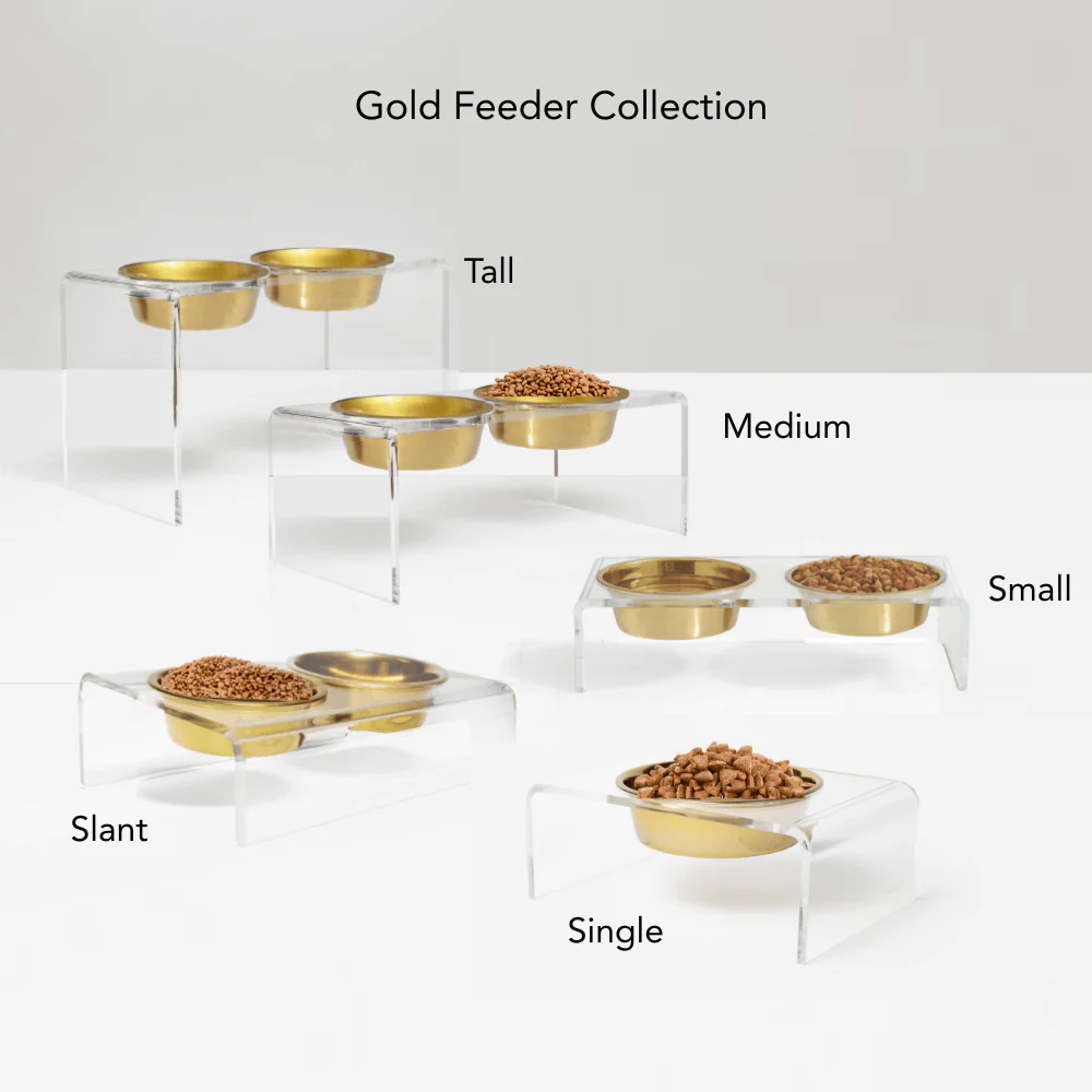Tall Gold Double Feeder - Image 15